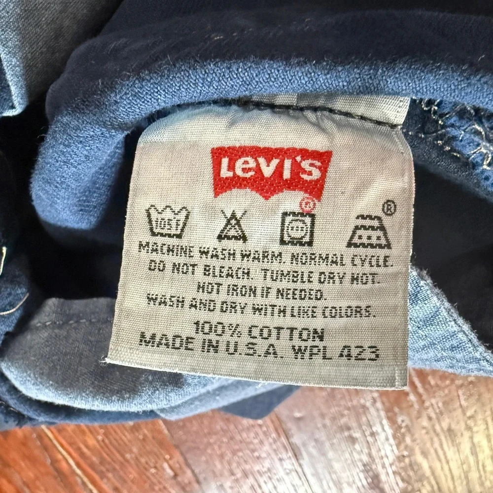 Vintage Levis 501 Jeans Mens 29x32 Black 90s Made in USA Faded Denim Y2K Grunge - Picture 8 of 10